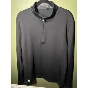 Greyson Sequoia 1/4 Zip Pullover Mens Large Black Performance Stretch Golf